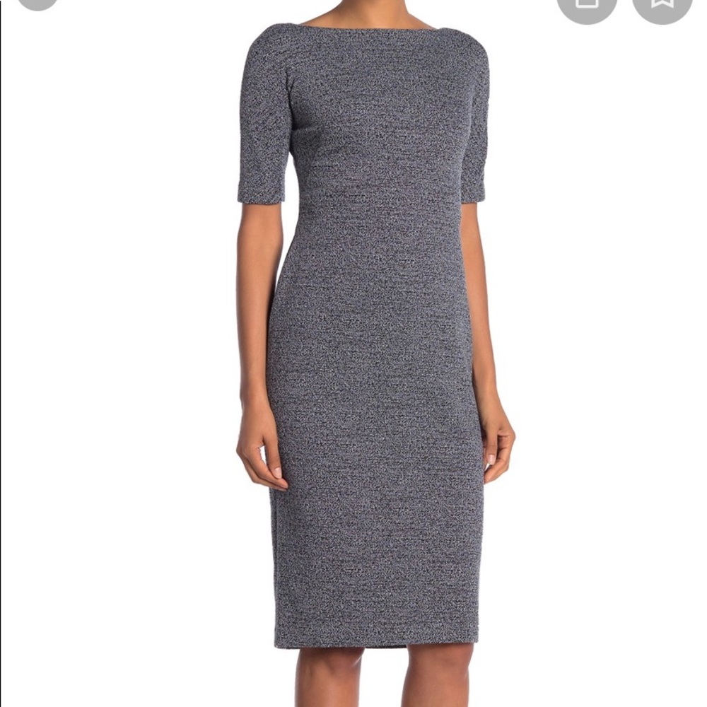 Maggy London Marled short sleeve sheath dress